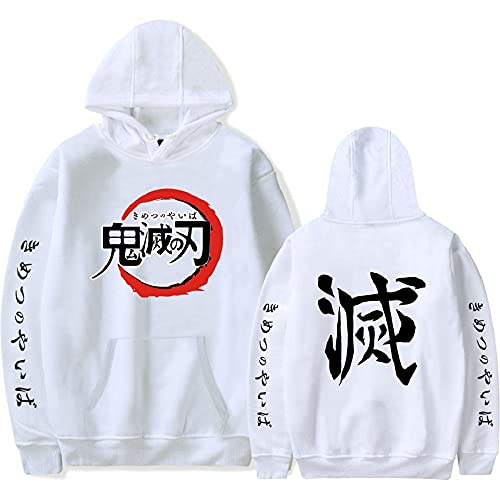 Yumenam Unisex Demon Slayer Kapuzenpullover Kimetsu no Yaiba Anime Cartoons Druck Langarm Hoodie Hooded Sweatshirt Jacke Cosplay Kostüm Outwear von Yumenam
