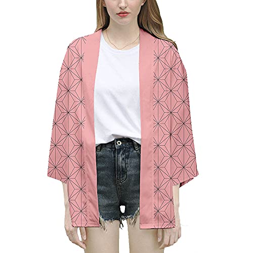 Yumenam Unisex Kimono Mantel Anime Demon Slayer Tanjirou Nezuko Tomioka Giyuu Cosplay Kostüm Kimono Cardigan Kleidung Cosplay Top Uniform Urlaub Pyjama für Erwachsener von Yumenam