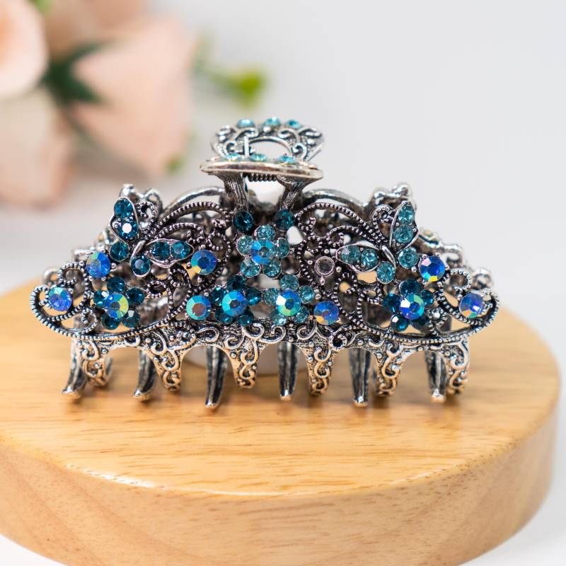 Frau Metall Strass Bling Schmetterling Haarkralle Haarclip Klemme Frau Metall Strass Bling Schmetterling Haarkralle Haarclip Klemme von YumiGiftery
