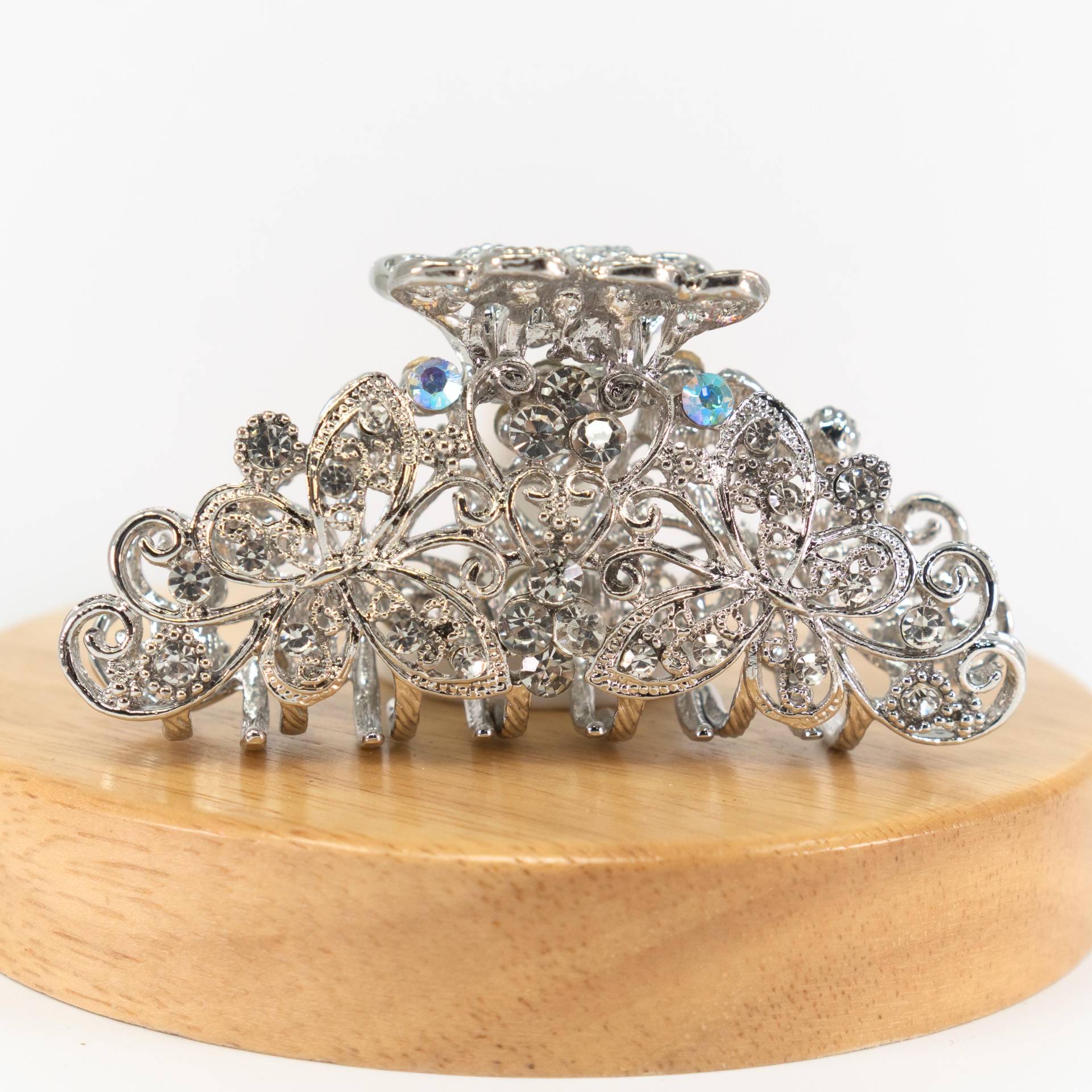 Twin Schmetterling Frauen Strass Hochwertige Metall Haarkralle Clip Pin von YumiGiftery