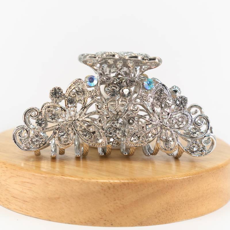 Twin Schmetterling Frauen Strass Hochwertige Metall Haarkralle Clip Pin von YumiGiftery