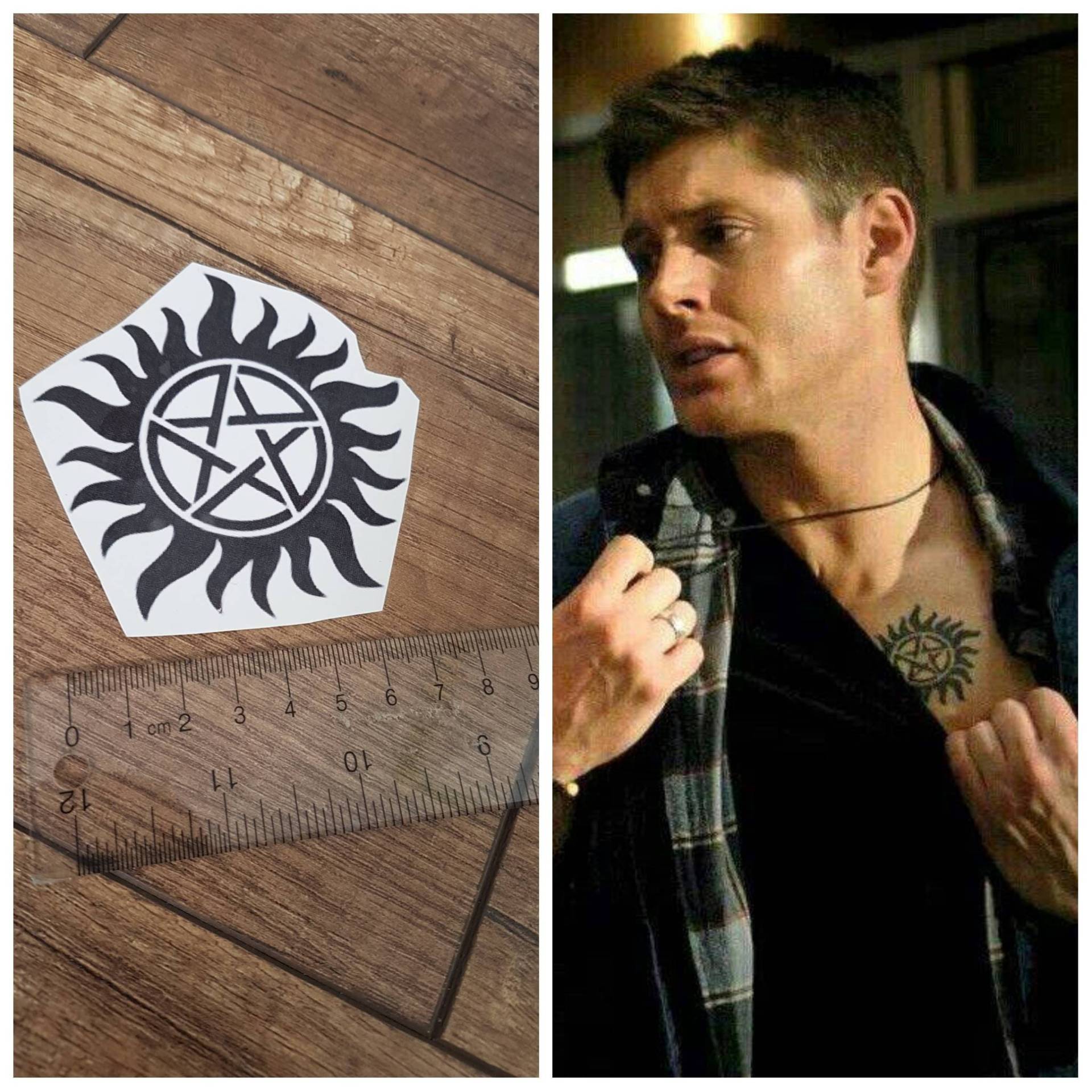 Supernatural Dean Sam Winchester Bruder Temporäre Tätowierung Dämonenbesessenheit Cosplay Kostüm Convention Jensen Supernatural Dean Sam Winchester Bruder Temporäre Tätowierung Dämonenbesessenheit Cosplay Kostüm Convention Jensen von YumiSadamoto