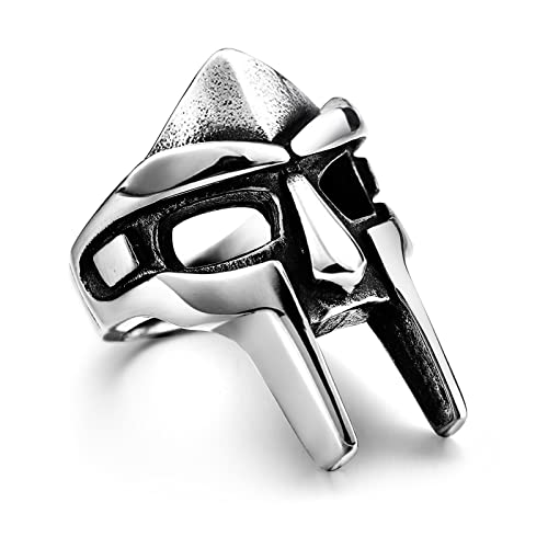 Yumikoo DOOM Maskenring für Herren, Gladiator-Stil, Titan, Edelstahl, Metall, Kein Edelstein Yumikoo DOOM Maskenring für Herren, Gladiator-Stil, Titan, Edelstahl, Metall, Kein Edelstein von Yumikoo