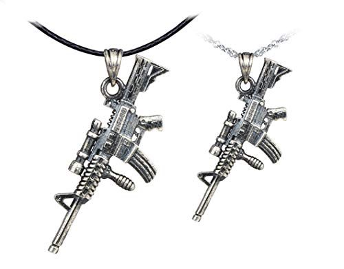 Yumilok 2pcs Herren Damen Kette Halskette mit Anhänger Armee in 925 Sterling Silber Hip-Hop für Jungen Mädchen von Yumilok