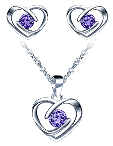 Yumilok Damen Schmucksets Schmuck Set Halskette Ohrringe in 925 Sterling Silber Halskette & Ohrringe Set von Yumilok