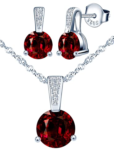Yumilok Schmuck Set für Damen, Silber Schmuck Set, Damen Halskette & Ohrringe Set, Schmuckset mit Zirkonia, Allergenfrei Schmuck Set für Frauen von Yumilok