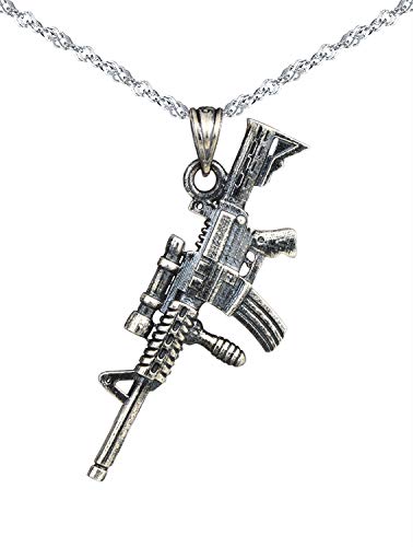 Yumilok Damen-Ketten Damen Halskette mit Anhänger Armee in 925 Sterling Silber Modeschmuck Geschenk für Frauen Mädchen von Yumilok