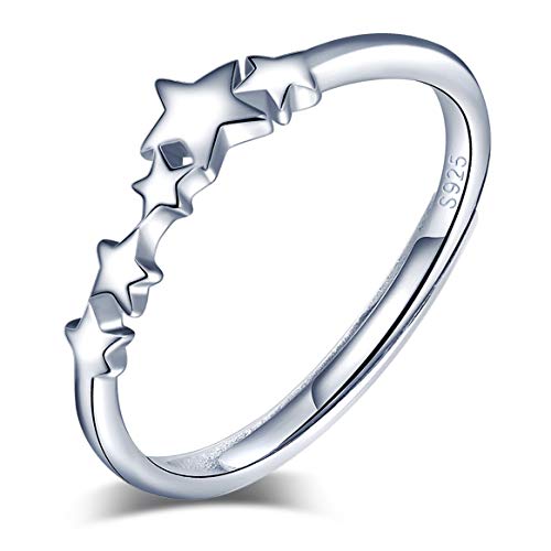 Yumilok Damen-Ring Einstellbar Jahrestag Ring Sterne Stern Partnerringe Fingerring Midi Ring Vertrauensring Silber 925 für Frauen Mädchen Yumilok Damen-Ring Einstellbar Jahrestag Ring Sterne Stern Partnerringe Fingerring Midi Ring Vertrauensring Silber 925 für Frauen Mädchen von Yumilok