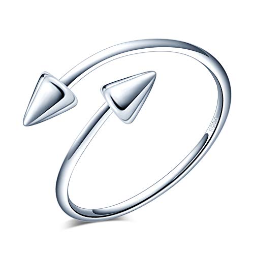 Yumilok Damenring Doppel Pfeil Ring Zirkonia Ehering Verlobungsring Freundschaftsring Lifestyle-Ring 925 Sterling Silber verstellbar für Damen Yumilok Damenring Doppel Pfeil Ring Zirkonia Ehering Verlobungsring Freundschaftsring Lifestyle-Ring 925 Sterling Silber verstellbar für Damen von Yumilok