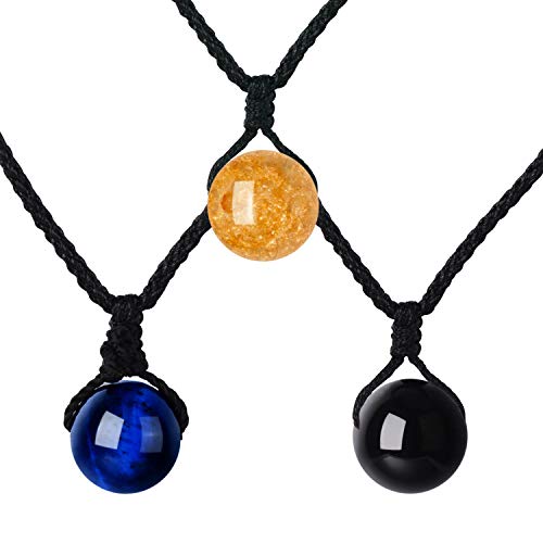 Yumilok Frauen Damen Mädchen Halskette Schwarz Cotton Cord Halsband mit Kristall Anhänger Geschenk für Mutter Freundin Yumilok Frauen Damen Mädchen Halskette Schwarz Cotton Cord Halsband mit Kristall Anhänger Geschenk für Mutter Freundin von Yumilok