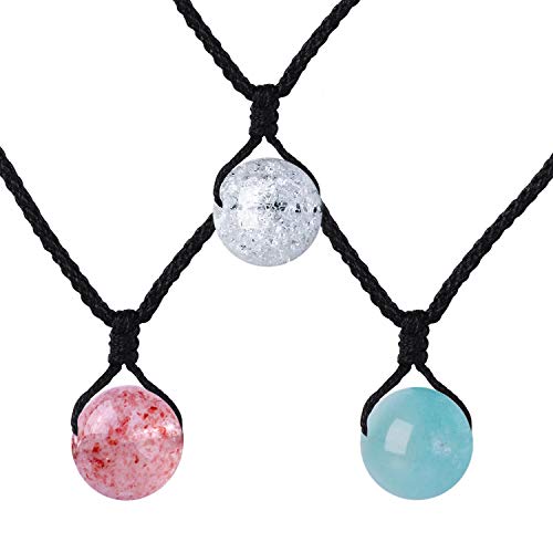 Yumilok Frauen Damen Mädchen Halskette Schwarz Cotton Cord Halsband mit Kristall Anhänger Geschenk für Mutter Freundin Yumilok Frauen Damen Mädchen Halskette Schwarz Cotton Cord Halsband mit Kristall Anhänger Geschenk für Mutter Freundin von Yumilok