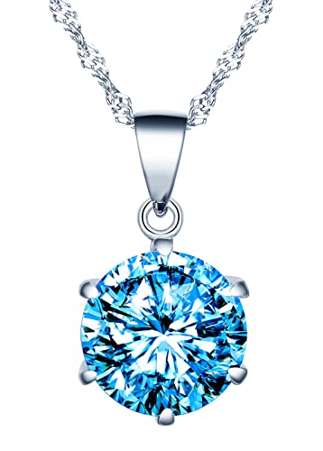 Yumilok Kette Damen 925 Sterling Silber Anhänger Zirkonia Halskette für Frauen Schmuck für Sie Frau Freundin Mama von Yumilok