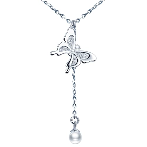 Yumilok Kette Damen 925 Sterling Silber Halskette mit Schmetterling Anhänger Zirkonia Damen Halskette für Damen Kinder Yumilok Kette Damen 925 Sterling Silber Halskette mit Schmetterling Anhänger Zirkonia Damen Halskette für Damen Kinder von Yumilok