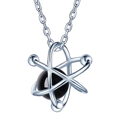 Yumilok "Planet Umgibt Universum"925 Sterling Silber Fashion Halskette Kette mit Kristall Anhänger Geschenk für Liebste von Yumilok