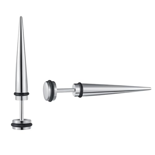 Yumilok Punk Kegel Herren Damen Ohrstecker aus Edelstahl Ohrringe Herren Ohrpiercing Piercing Knorpel Ohrhänger Hoop Huggie Schraube Barbell von Yumilok