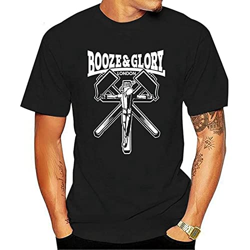 Funny T Shirt Booze and Glory Crucified Tshirt Men Clothing Men Short-Sleev Tops Ropa Hombre Camisetas De Mujer Size M von Yumin