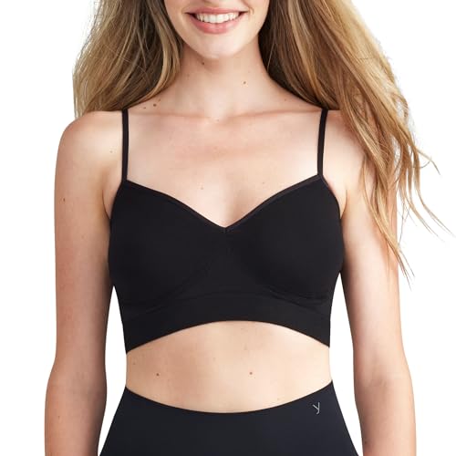 Yummie Damen Audrey Unlined Bralette Outlast Seamless BH, Undurchsichtige, Schwarz, M-XL Yummie Damen Audrey Unlined Bralette Outlast Seamless BH, Undurchsichtige, Schwarz, M-XL von Yummie
