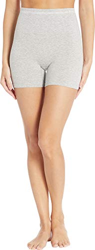 Yummie Damen Cotton Seamless Short Oberschenkel-Shapewear, grau meliert, Small-Medium von Yummie