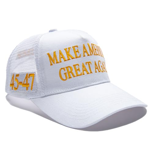 Dark MAGA Hat Trump Black Hat 2024 Make America Great Again Hat Donald Trump Merchandise Trucker Cap, Weiß, 7-7 5/8 von Yun Meng Lakes