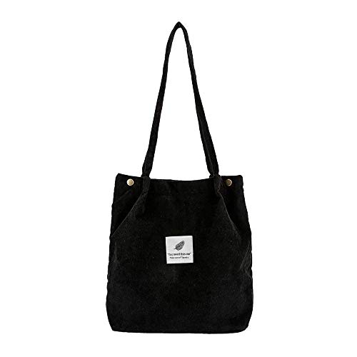 Mode Frauen Cord Reine Farbe Umhängetasche Tasche Tote Handtasche Reisetasche YunYoud von YunYoud-Handtasche