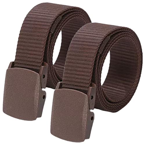 YunYunStrap Gürtel für Herren und Damen, Übergröße, Nylon-Canvas, militärischer taktischer Gürtel mit Kunststoffschnalle, 2 Stück YunYunStrap Gürtel für Herren und Damen, Übergröße, Nylon-Canvas, militärischer taktischer Gürtel mit Kunststoffschnalle, 2 Stück von YunYunStrap