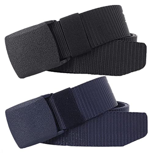 YunYunStrap Nylongürtel Herren Übergröße 170cm, Militärischer Taktischer Gürtel Verstellbare Kunststoffschnalle, 2er Pack YunYunStrap Nylongürtel Herren Übergröße 170cm, Militärischer Taktischer Gürtel Verstellbare Kunststoffschnalle, 2er Pack von YunYunStrap