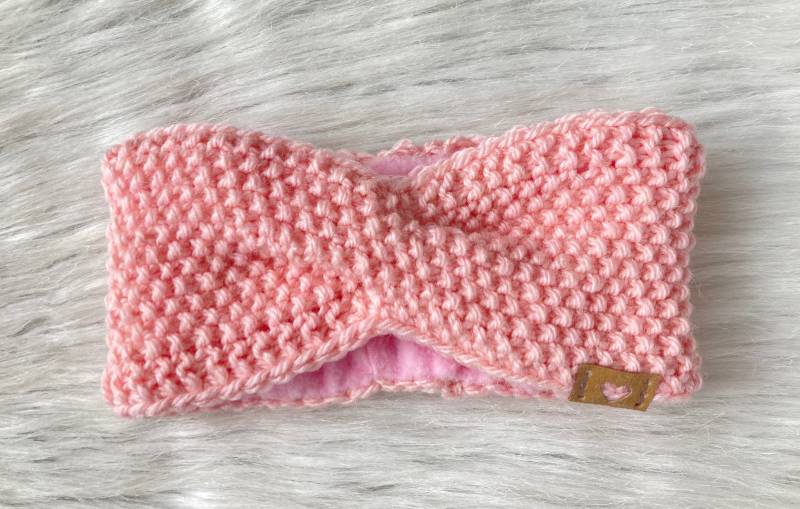 Gestricktes Stirnband, Kinder Ca 4-7J Mit Fleece von YunaStrickwaren