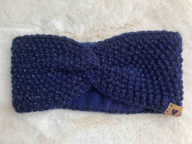 Handgestricktes Reflektierendes Stirnband Mit Fleece, Damen von YunaStrickwaren