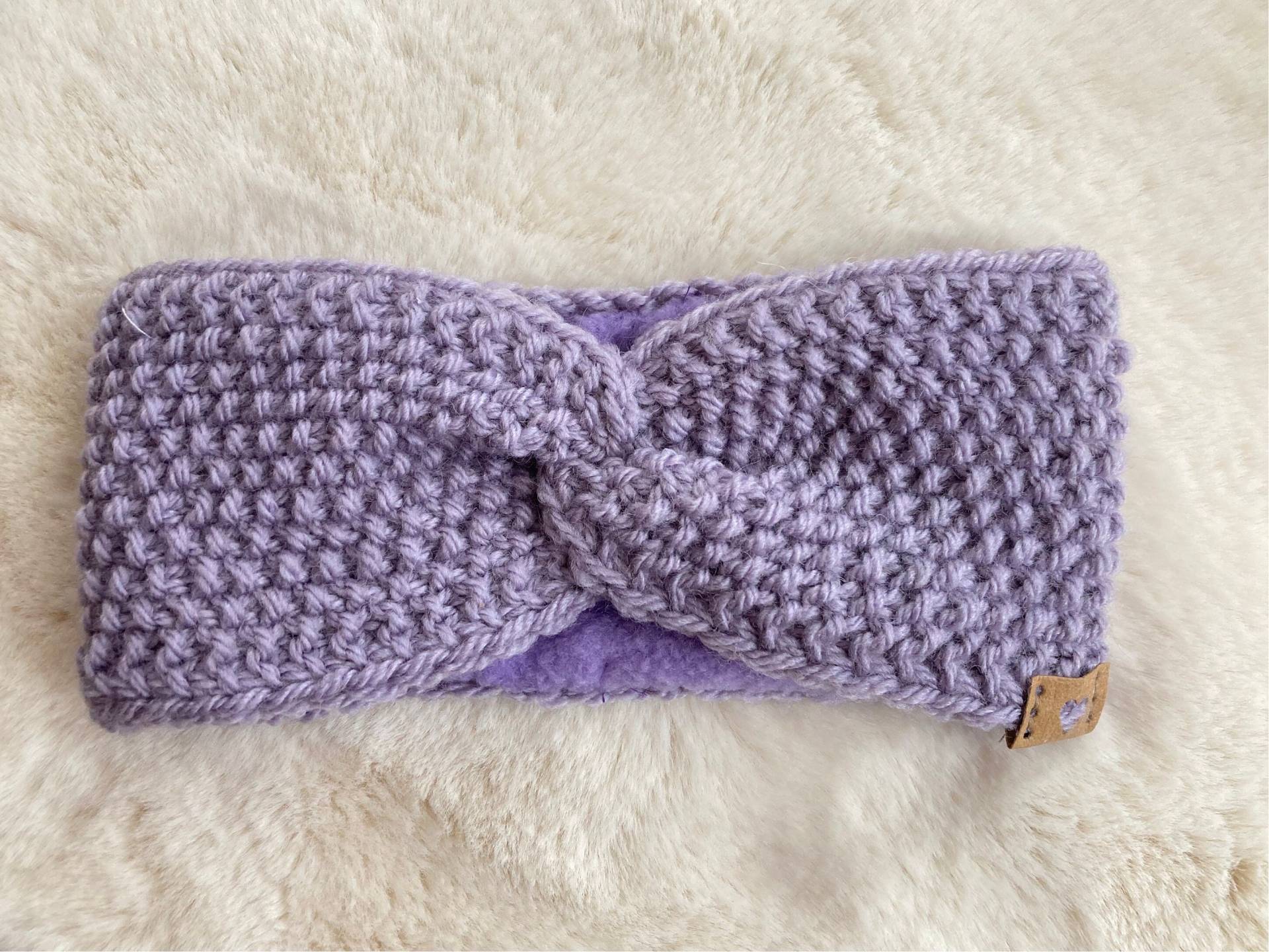 Handgestricktes Stirnband, Kinder Mit Fleece von YunaStrickwaren