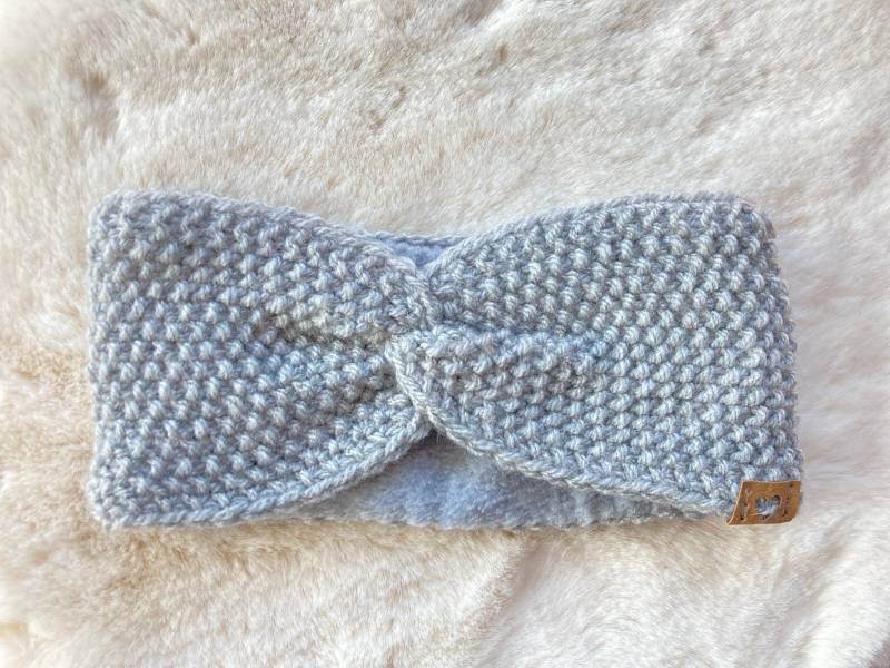Handgestricktes Stirnband Damen Mit Fleece von YunaStrickwaren
