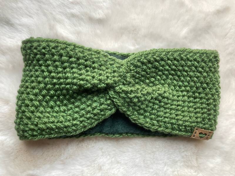 Handgestricktes Stirnband Damen Mit Fleece von YunaStrickwaren