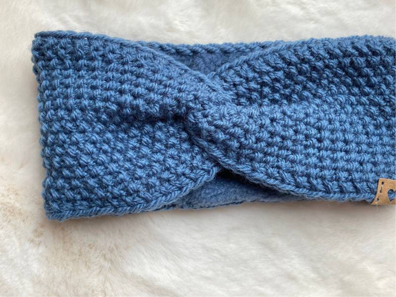 Handgestricktes Stirnband Damen Mit Fleece von YunaStrickwaren
