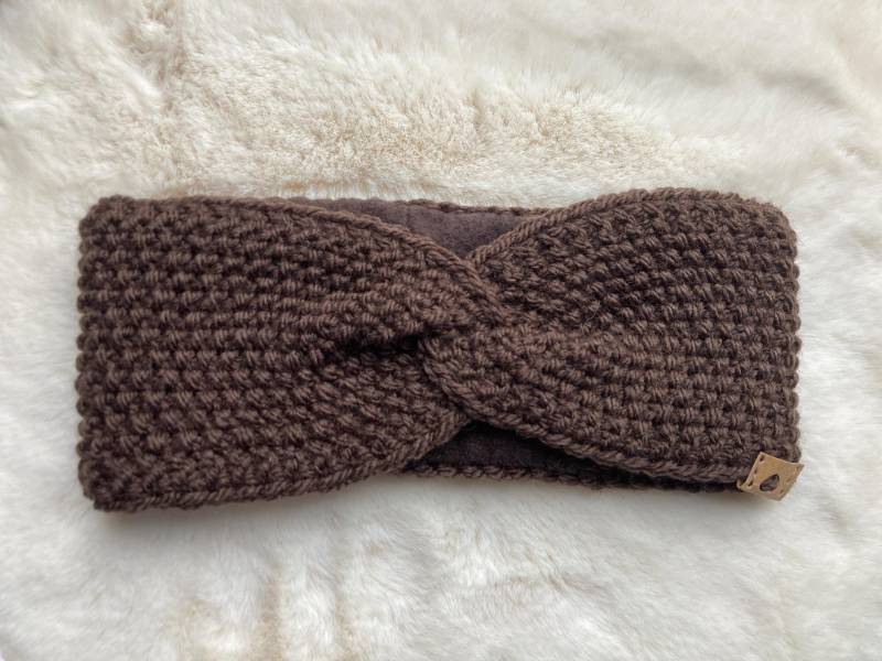 Handgestricktes Stirnband Damen Mit Fleece von YunaStrickwaren