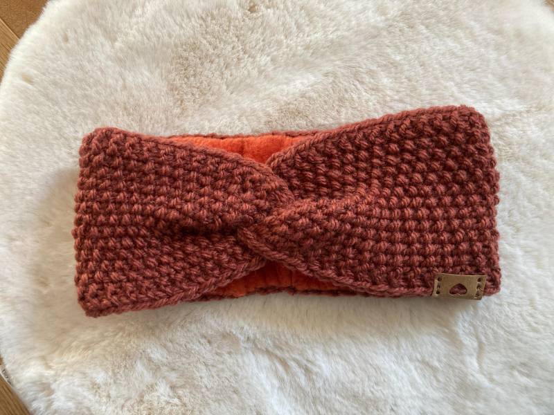 Handgestricktes Stirnband Damen Mit Fleece von YunaStrickwaren