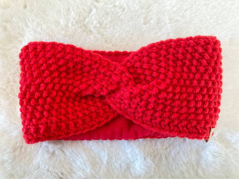 Handgestricktes Stirnband Kinder | 4-8 Jahre Mit Fleece von YunaStrickwaren