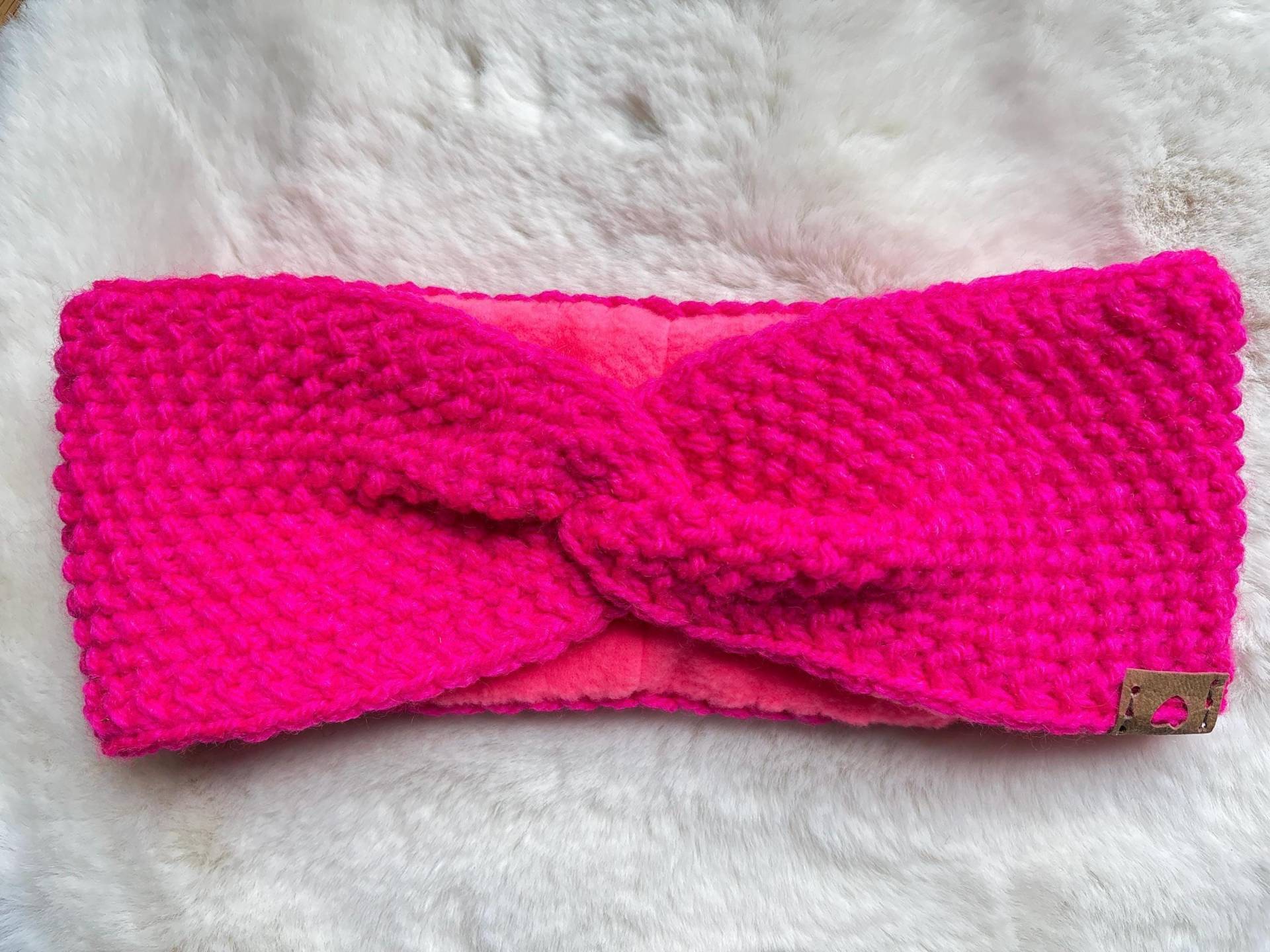 Neonpinkes Stirnband Für Damen von YunaStrickwaren