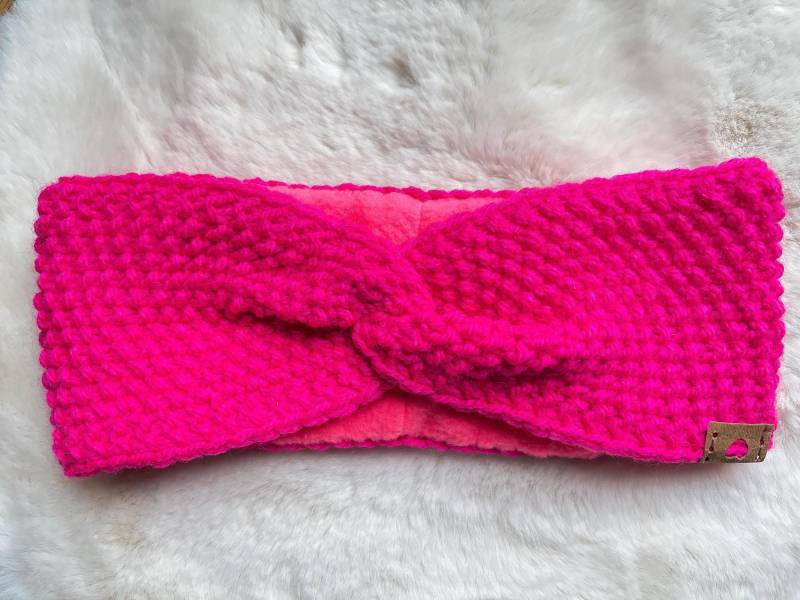 Neonpinkes Stirnband Für Damen von YunaStrickwaren