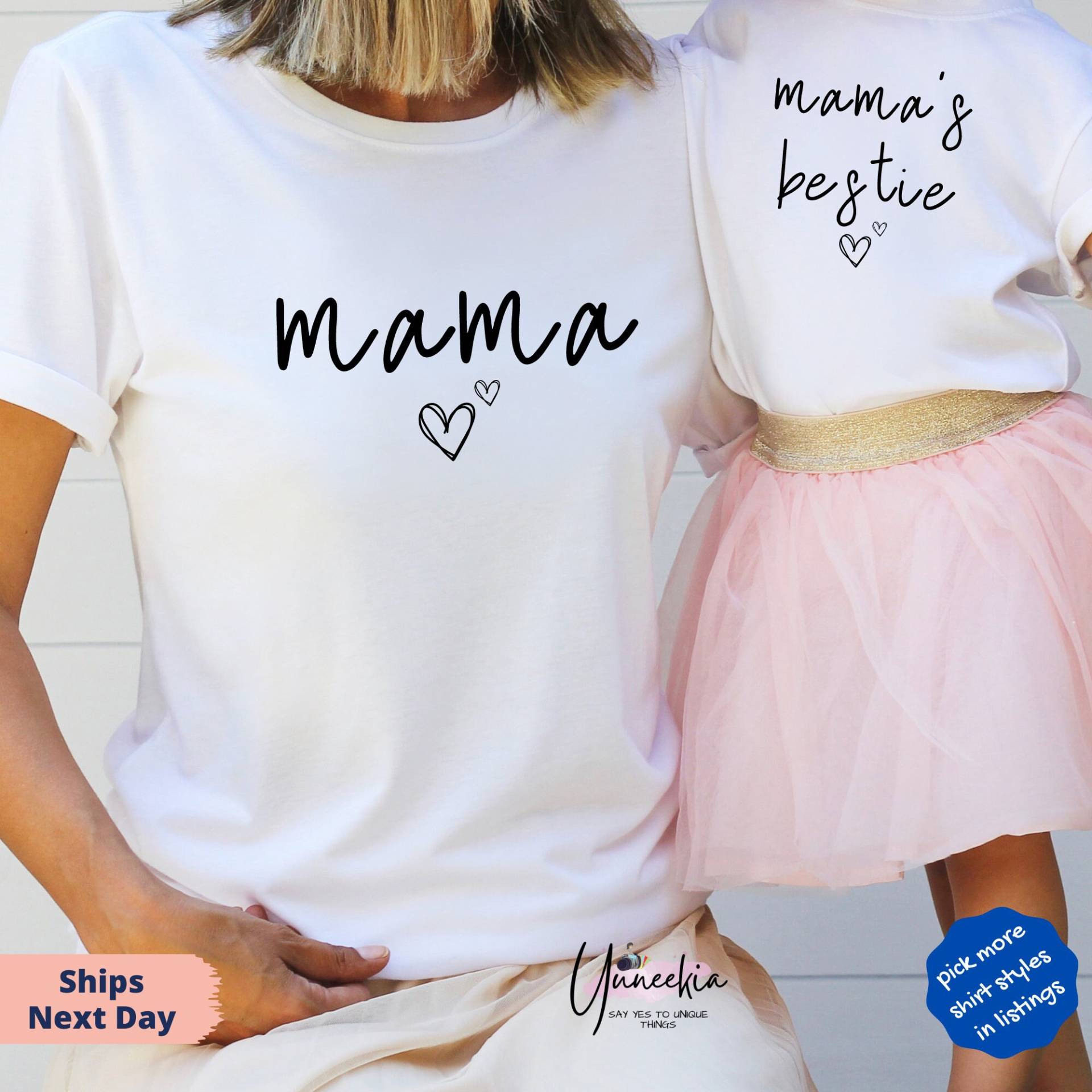 Muttertagsgeschenk Mama Und Mamas Beste Freundin, Passendes Set Für Mädchen, Mädchen-Mama Ihr Mädchen-Geschenkideen-Set, Mama-Mini-Shirt, Mini-Body von Yuneekia