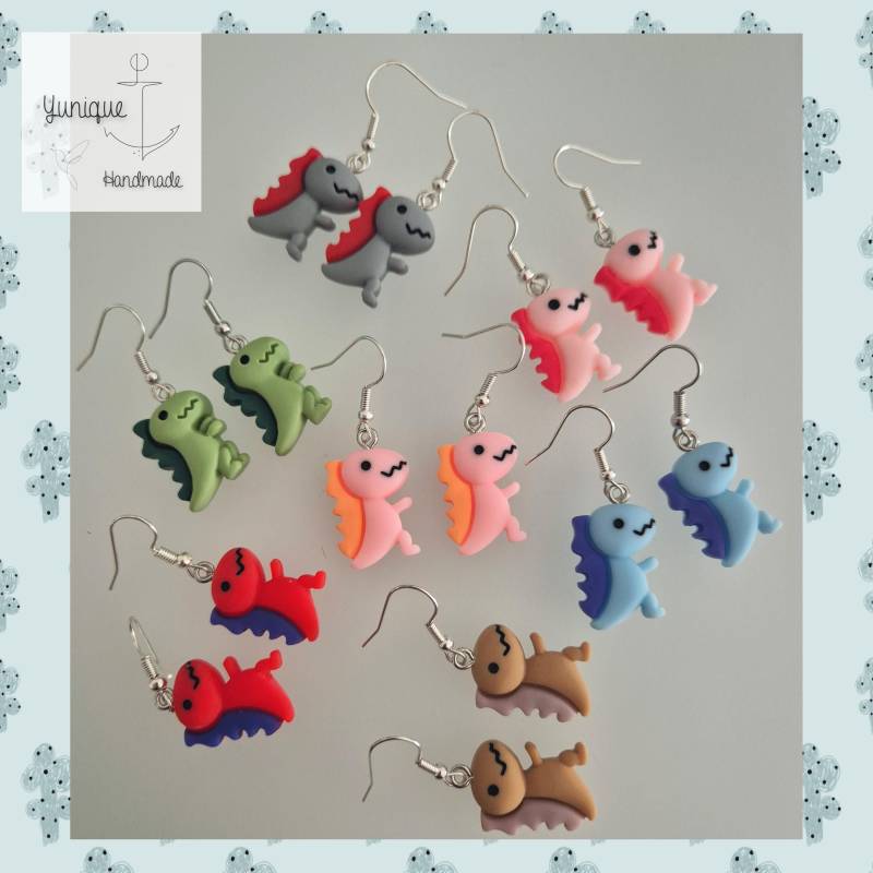 Handgefertigte Ohrringe Im Dino-Design von YuniqueHandmade
