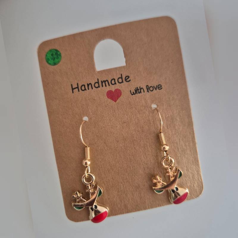 Handgefertigte Ohrringe Rentier Geschenkidee Weihnachten Adventskalender Wichteln Gastgeschenk Christmas Für Mama Tochter Oma Schwester von YuniqueHandmade