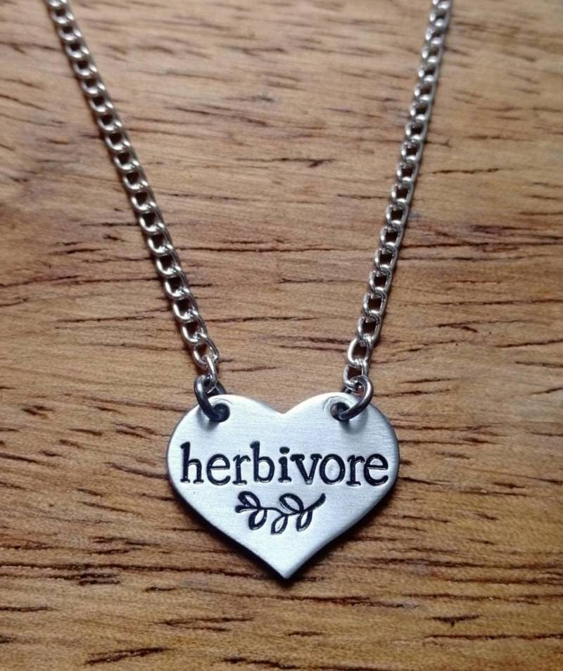 Pflanzenfresser ~ Handgestempelter Anhänger in Herzform Vegan, Pflanzenkraft, Tierbefreiung, Rechte, Aktivismus Schmuck Geschenk Pflanzenfresser ~ Handgestempelter Anhänger in Herzform Vegan, Pflanzenkraft, Tierbefreiung, Rechte, Aktivismus Schmuck Geschenk von YuniqueMetal