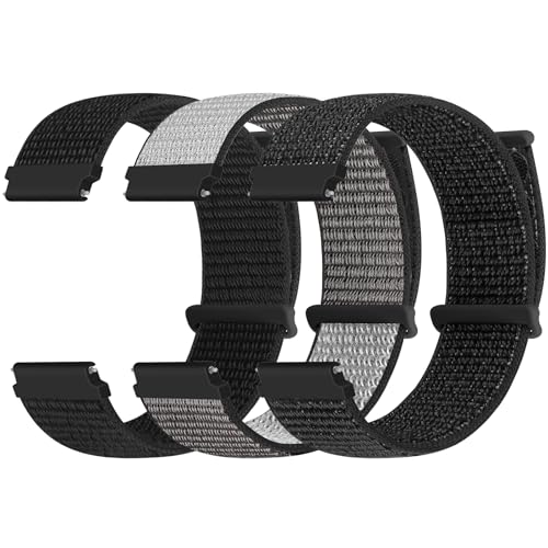 Yunshare 19mm Nylon Armband Kompatibel mit Willful/YAMAY/Letsfit/LETSCOM/LIFEBEE/Lintelek ID205 ID205L ID205G ID205S ID205U Schnellverschluss Ersatzarmband Sport Loop Uhrenarmband Damen Herren von Yunshare