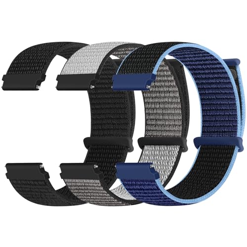 Yunshare 19mm Nylon Armband Kompatibel mit Willful/YAMAY/Letsfit/LETSCOM/LIFEBEE/Lintelek ID205 ID205L ID205G ID205S ID205U Schnellverschluss Ersatzarmband Sport Loop Uhrenarmband Damen Herren von Yunshare