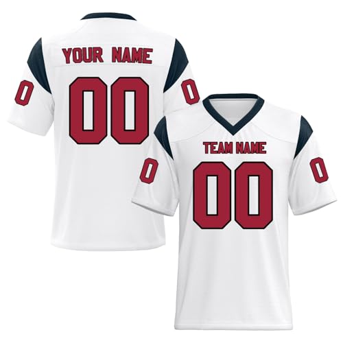 Yunshenla Personalisiert American Football Kostüm Oversize Rugby Trikot Herren Damen Kinder Jugend Custom Jersey Personalized Name Und Number Kindertrikots, Personalisierbar Oder Blanko(#19) von Yunshenla