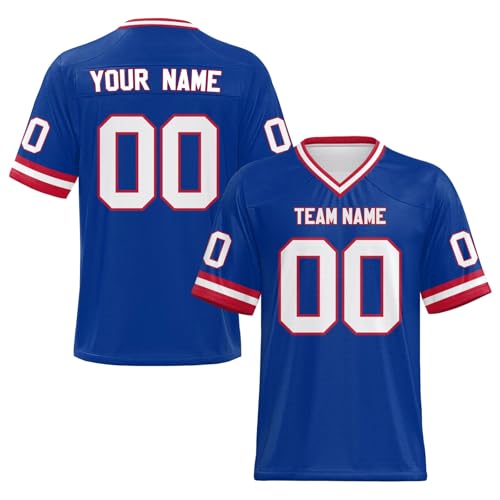 Yunshenla Personalisiert American Football Kostüm Oversize Rugby Trikot Herren Damen Kinder Jugend Custom Jersey Personalized Name Und Number Kindertrikots, Personalisierbar Oder Blanko(#22) von Yunshenla