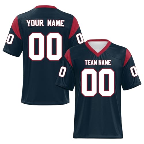 Yunshenla Personalisiert American Football Kostüm Oversize Rugby Trikot Herren Damen Kinder Jugend Custom Jersey Personalized Name Und Number Kindertrikots, Personalisierbar Oder Blanko(#26) von Yunshenla