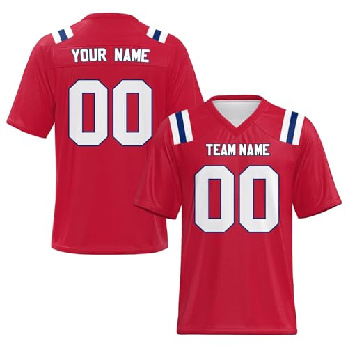 Yunshenla Personalisiert American Football Kostüm Oversize Rugby Trikot Herren Damen Kinder Jugend Custom Jersey Personalized Name Und Number Kindertrikots, Personalisierbar Oder Blanko(#32) von Yunshenla
