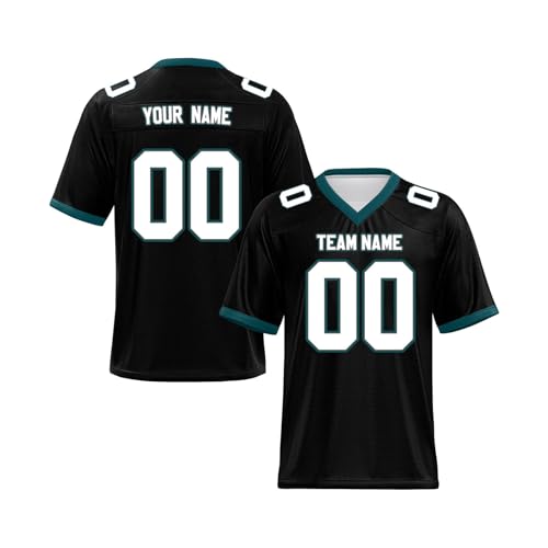 Yunshenla Personalisiert American Football Trikot Herren Damen Kinder Jugend Custom Jersey Personalized Name Und Number Kostüm Schnelltrocknend Rugby Shirt, Personalisierbar Oder Blanko(#26) von Yunshenla