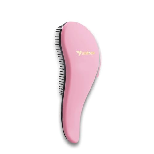 YUNTRAV Detangling Brush gleitet die Detangler Brush durch Verwirrtes Haar. Beste Bürste für Kamm für Frauen, Mädchen, Männer und Jungen. Verwendung im nassen und trockenen Haar (PINK) von Yuntrav