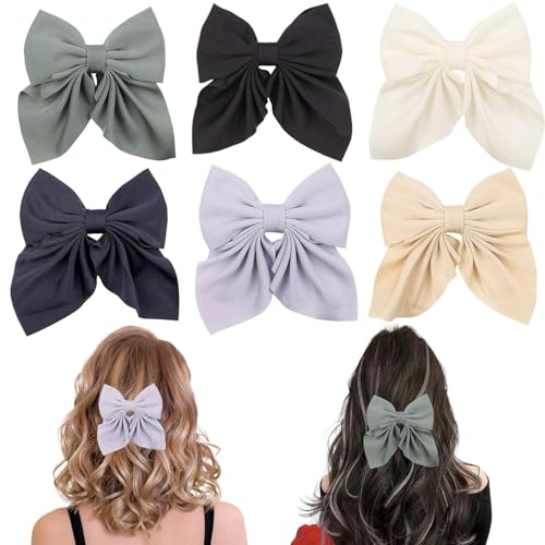 Yunxiao88 6 Stück Schleife Haarspangen für Frauen, Haarschleifen Clips Haar Kleine Schleifen Frauen Schleifen für Haarschleifen für Mädchen Frauen Lila von Yunxiao88